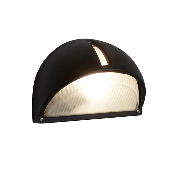 LED Outdoor Wall Light - Black, Frosted, IP44 (0483KEN130)