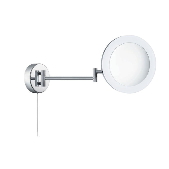 Magnifying Bathroom Mirror - Chrome & Frosted Glass - IP44 (04831456CC)