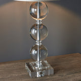 Crystal glass three sphere table light (base only) (0711CRY90593)