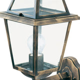 Outdoor Wall Light - Black Gold, Clear Glass - IP44 (0483NEW1521)