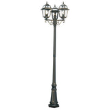 3 Light 230cm Outdoor Post - Black Gold & Glass - IP44 (0483NEW15283)