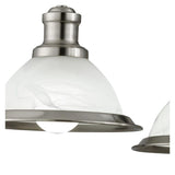 3 Light Ceiling Pendant - Satin Silver & Glass (0483BIS15933SS)