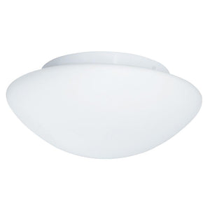 2 Light Flush Bathroom Fitting, Metal & Opal Glass IP44 - 28cm diameter (0483TOK191028)