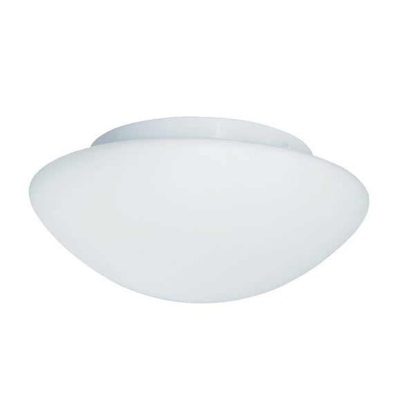3 Light Flush Bathroom Fitting, Metal & Opal Glass IP44 - 35cm diameter (0483TOK191035)
