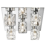5 Light Flush Ceiling Light - Clear Glass and Chrome LED Integrated (0483ICE22755)