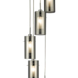 5 Light Multi-Drop Pendant - Smoked Glass with Frosted Inner (0483DUO23055SM)