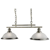 2 Light Bar Ceiling Pendant - Antique Brass & Glass (0483BIS26822AB)