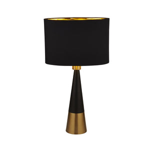 Table Lamp - Antique Copper, Black Shade Gold Interior (0483CHL2743BGO)