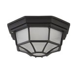 Flush Outdoor & Porch Light - Cast Aluminium & Glass (0483VER2942)