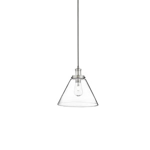 Ceiling Pendant - Satin Silver & Clear Glass Shade (0483PYR3228SS)
