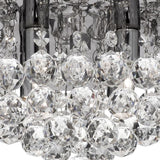 4 Light Flush Ceiling Light - Chrome & Clear Crystal (0483HAN34044CC)