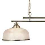 2 Light Bar Ceiling Light - Brass & Halophane Glass (0483BIS35922AB)