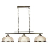 3 Light Bar Ceiling Pendant - Brass & Halophane Glass (0483BIS35933AB)