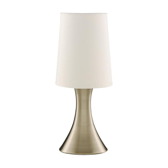 Touch Table Lamp - Antique Brass Base & Fabric Shade (0483TOU3922AB)