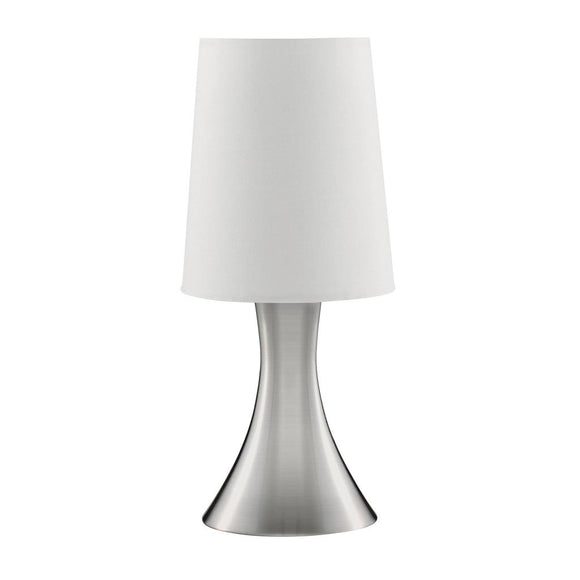 Touch Table Lamp - Satin Silver Base & Fabric Shade (0483TOU3922SS)
