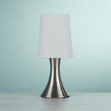 Touch Table Lamp - Satin Silver Base & Fabric Shade (0483TOU3922SS)