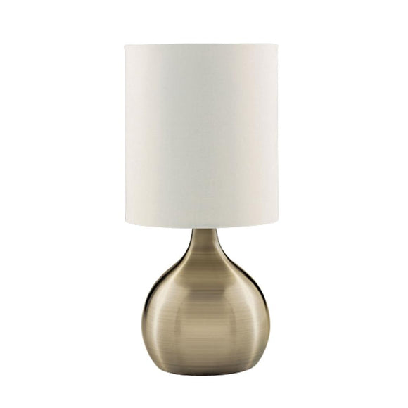 Touch Table Lamp - Antique Brass Base & Fabric Shade (0483TOU3923AB)