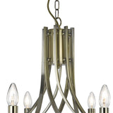 8 Light Chandelier Pendant - Antique Brass & Clear Glass Sconces (0483ASC41688CC)