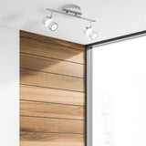 2 Light LED Bathroom Spotlight - Chrome & Acrylic, IP44 (0483BUB4412CC)