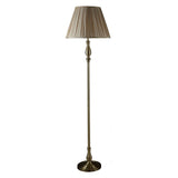 Floor Lamp - Antique Brass & Mink Pleated Shade (0483FLE5029AB)