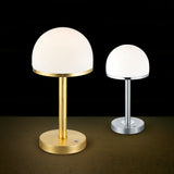 1 Light LED touch table lamp finished in Matt Nickel with Domed Opal White Glass (1542BER107)