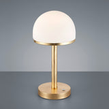 1 Light LED touch table lamp finished in Gold with Domed Opal White Glass (1542BER179)