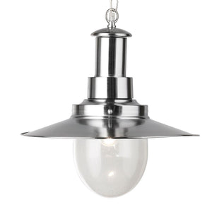 Ceiling Pendant - Satin Silver & Glass (0483FISII5301SS)