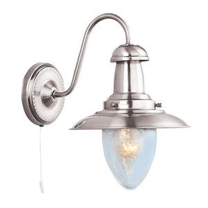 Wall Light - Satin Silver & Seeded Glass (0483FISII53311SS)