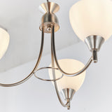 3 Light Ceiling Dual Mounted finished in satin silver with matt opal glass shades. (0711ALT18053SC)