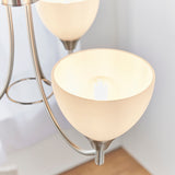 3 Light Ceiling Dual Mounted finished in satin silver with matt opal glass shades. (0711ALT18053SC)