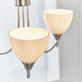 3 Light Ceiling Dual Mounted finished in satin silver with matt opal glass shades. (0711ALT18053SC)