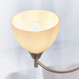 3 Light Ceiling Dual Mounted finished in satin silver with matt opal glass shades. (0711ALT18053SC)