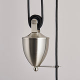 A rise and fall ceiling pendant with a satin nickel finish (0711POLKASN)