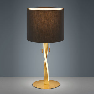 LED Integrated Table Lamp In Gold with White Black Shade (1542NAN0379)