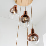 6 Light Ceiling Fitting finished in Copper (0711GIA6CO)