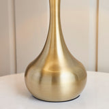Stylish Soft Brass Touch Table Lamp comes with Taupe Shade (0177PIC61191)