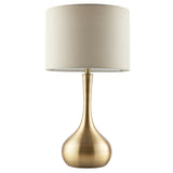 Stylish Soft Brass Touch Table Lamp comes with Taupe Shade (0177PIC61191)
