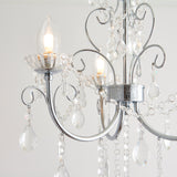 3 Light Semi Flush finished in Chrome with clear crystal detail and droplets (0711TAB61251)