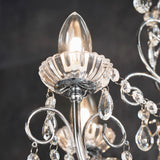 5 Light Semi Flush finished in Chrome with clear crystal detail and droplets (0711TAB61384)