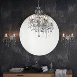 Twin light Wall Light finished in Chrome with clear crystal detail and droplets (0711TAB61385)