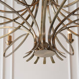 An impressive 18-light pendant finished in brushed brass effect plate (0711PENCA7P18BB)