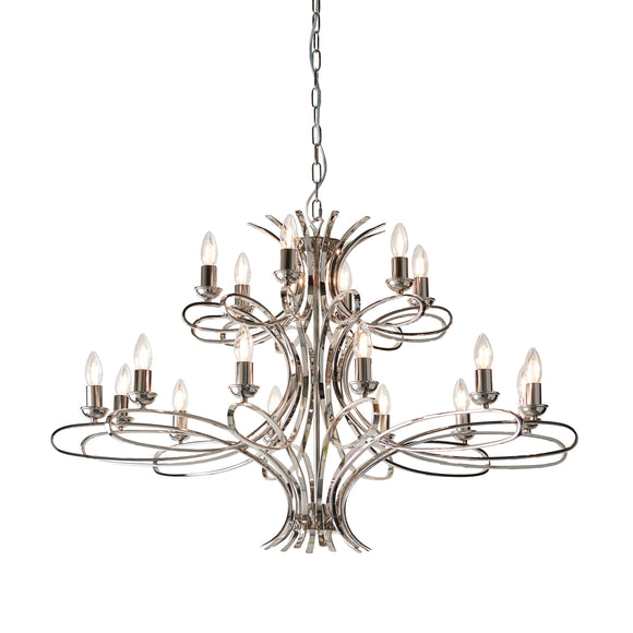 An impressive 18-light pendant finished in Polished Nickel Plate (0711PENCA7P18N)