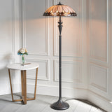 Art Deco Inspired - Textured Glass Floor Lamp (0711BRO63972)