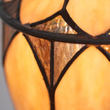 Art Deco Inspired - Small Textured Glass Pendant (0711BRO63975)