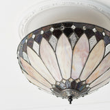 Inspired by the Art Deco period - Tiffany medium 3 Light semi flush (0711BRO63978)