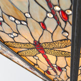 Tiffany Style Beige Mega Panel Inverted 8 Light Pendant (0711DRA64077)