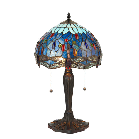 Tiffany Style Blue Small Table Lamp (0711DRA64090)