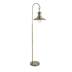 Floor Lamp - Antique Brass & Clear Glass Shade (0483FIS6502AB)