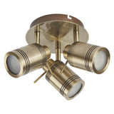 3 Light Bathroom Round Spotlight- Antique Brass IP44 (0483SAM6603AB)