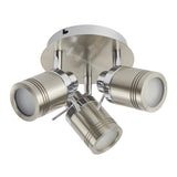 3 Light Bathroom Round Spotlight- Satin Silver IP44 (0483SAM6603SS)